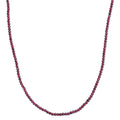 Orissa Rhodolite Garnet 60.00 ctw Beaded Necklace in Rhodium Over Sterling Silver 20 Inches - Sticky add to cart bar