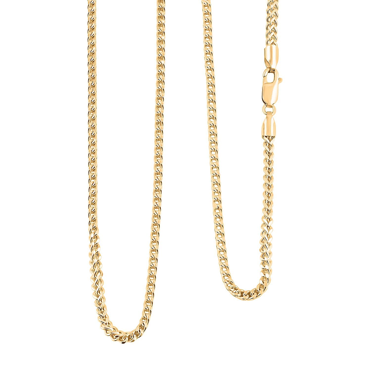 2mm Franco Chain Necklace in 18K Yellow Gold 18 Inches 5.22 Grams