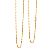 22K Yellow Gold 2.9mm Rope Necklace 24 Inches 8.64 Grams