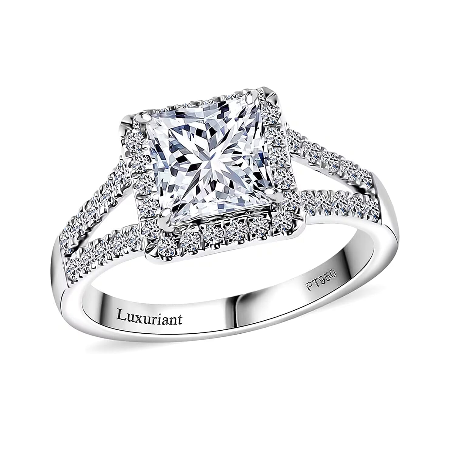 950 Platinum Luxuriant Lab Grown Diamond (E-F, VS) Ring (Size 10.0) (5.65 g) 2.25 ctw
