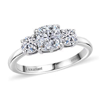950 Platinum Luxuriant Lab Grown Diamond (E-F, VS) Timeless Trinity Ring (Size 8.5) (5 g) 1.50 ctw
