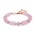 Galilea Rose Quartz and Kunzite 55 ctw Bracelet in Rosetone (6.5-8.5In) - Sticky add to cart bar