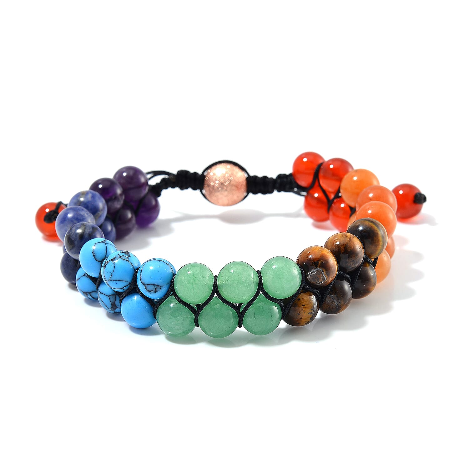 Multi Gemstones 150.00 ctw Stretch Bracelet