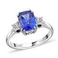 Luxoro AAA Tanzanite and I2 Diamond 2.25 ctw Ring in 10K White Gold - Sticky add to cart bar