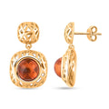 Baltic Amber Round Earrings in 14K YG Over Sterling Silver - Sticky add to cart bar