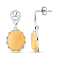 Butterscotch Amber Earrings in Sterling Silver - Sticky add to cart bar