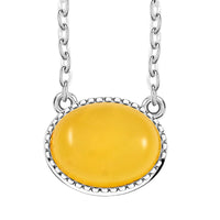 Butterscotch Amber Necklace in Sterling Silver 16 Inches