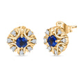 D'Joy Kashmir Kyanite and White Zircon 1.00 ctw Earrings in 18K Vermeil Yellow Gold Over Sterling Silver - Sticky add to cart bar