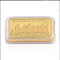 24K Gold Seven Horses of Fortune – Symbol of Speed, Success & Prosperity, 3D Embossed Sheet (40x20 mm) 1 g