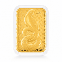 24K Yellow Gold Serpent Emboss Sheet 31x45.5mm 10mg