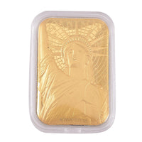 24K Golden Statue of Liberty Emboss Sheet 31x45.5mm 10mg