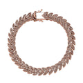 D'Joy Uncut Natural Pink Diamond Bracelet in 18K Vermeil RG Over Sterling Silver (8.00 In) 1.50 ctw - Sticky add to cart bar