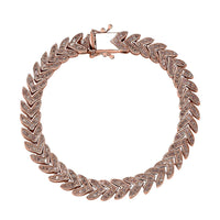 D'Joy Uncut Natural Pink Diamond Bracelet in 18K Vermeil RG Over Sterling Silver (8.00 In) 1.50 ctw