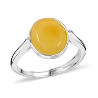Butterscotch Amber Ring in Sterling Silver