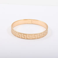 Italian 8mm Flex Greek Key Stretch Bracelet in 10K Yellow Gold (7.0-8.0In) 2.25 Grams
