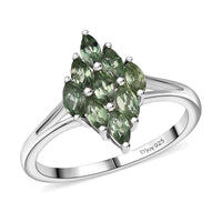 Malagasy Pine Apatite Solitaire Ring in Rhodium Over Sterling Silver (Size 10.0) 0.90 ctw
