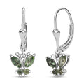 D'Joy Malagasy Pine Apatite 0.80 ctw Woodland Wings Earrings in Rhodium Over Sterling Silver - Sticky add to cart bar