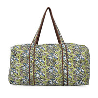 Multi Color Quilted Cotton & Polyester Bag with Zipper Closure