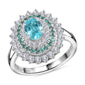 Rhapsody 950 Platinum AAAA Paraiba Tourmaline, Diamond (E-F, VS2) (0.95 cts) Ring (Size 10.0) (8.55 g) 2.00 ctw - Sticky add to cart bar