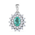 Certified & Appraised Rhapsody AAAA Paraiba Tourmaline and E-F VS2 Diamond 2.00 ctw Pendant in 950 Platinum 4.30 Grams - Sticky add to cart bar