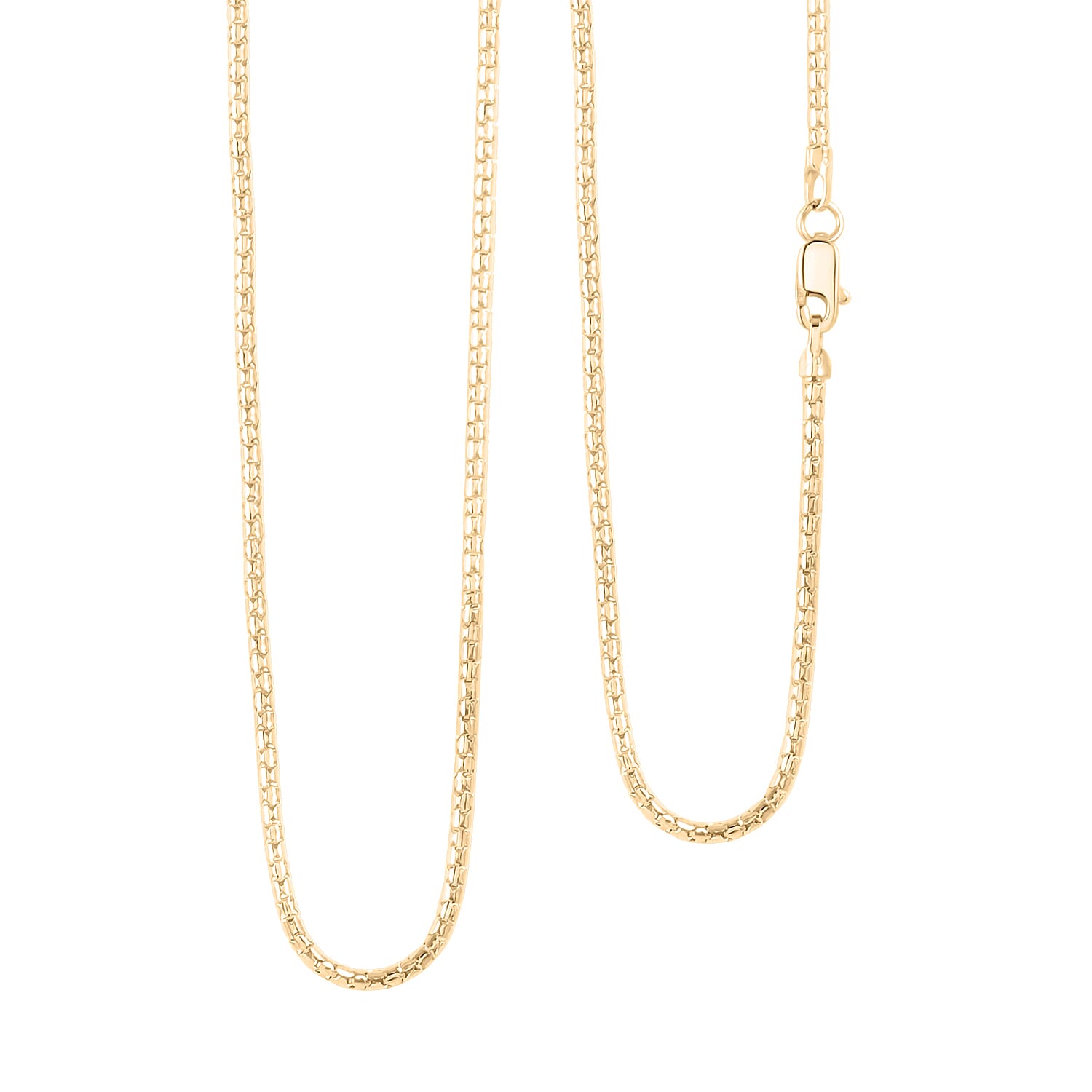 10K Yellow Gold 1.3mm Luca Necklace 20 Inches 3.60 Grams