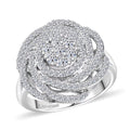 Luxuriant Lab Grown Diamond G-H SI 1.00 ctw Ring in Rhodium Over Sterling Silver - Sticky add to cart bar