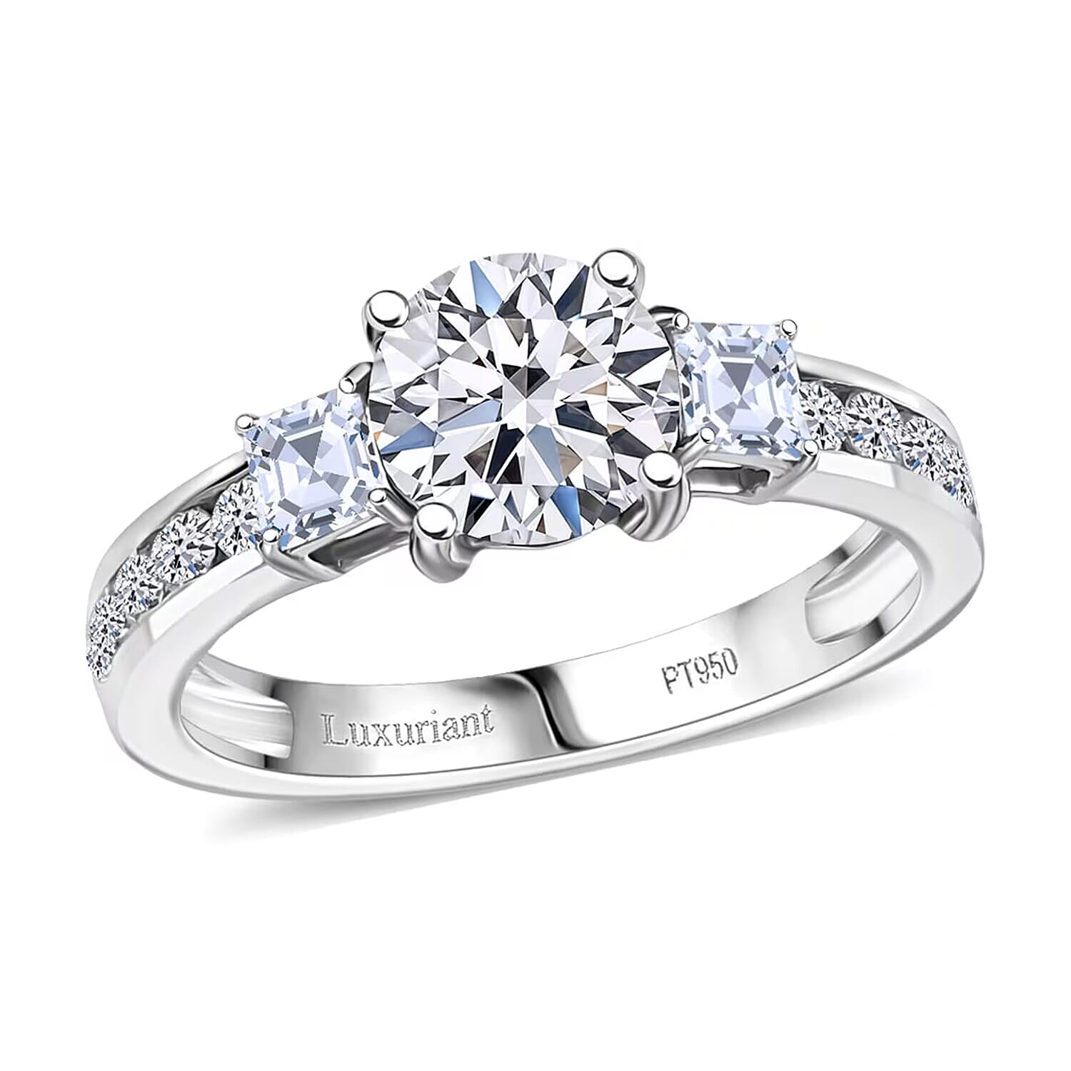 Luxuriant Lab Grown Diamond E-F VS 2.00 ctw Ring in 950 Platinum (Size 7.0) 4.80 Grams