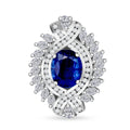 One Time Only Kashmir Kyanite, White Zircon Ring in Rhodium Over Sterling Silver (Size 10.0) 7.75 ctw - Sticky add to cart bar