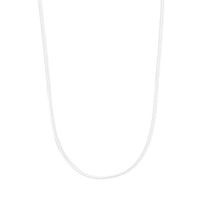 Plain Metal Necklace in Sterling Silver 20 Inches