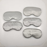Closeout Set of 5 Grey Mulberry Silk Eye Masks (Ships in 8-10 Business Days)