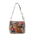 Multi Navy Faux Leather Shoulder Bag with Adjustable Strap - One Size - Sticky add to cart bar