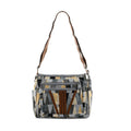 Multi Navy Faux Leather Shoulder Bag with Adjustable Strap - One Size - Sticky add to cart bar