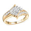 White Diamond 0.50 ctw Ring in 10K Yellow Gold (Size 7.0) - Sticky add to cart bar