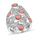Karis Oregon Peach Opal Ring in Platinum Bond (Size 10.0) 1.30 ctw - Sticky add to cart bar