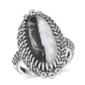 Artisan Crafted White Buffalo Solitaire Ring in Sterling Silver (Size 10.0) 10.50 ctw - Sticky add to cart bar