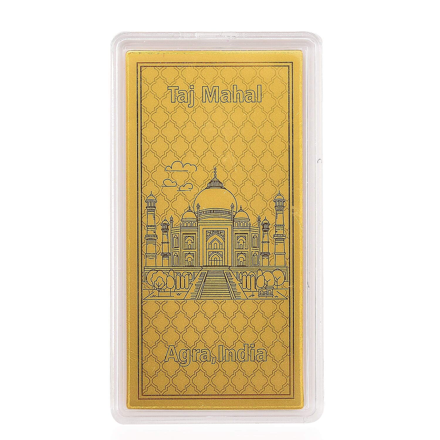 24K Gold Taj Mahal- A Golden Memory of Love Emboss Sheet 55x30mm