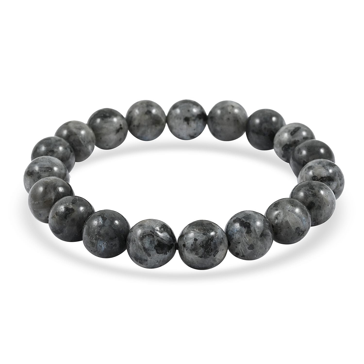 Larvikite 178.00 ctw Beaded Stretch Bracelet