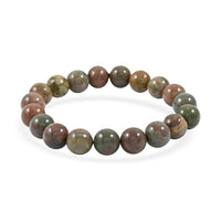 Wave Jasper 178.00 ctw Beaded Stretch Bracelet