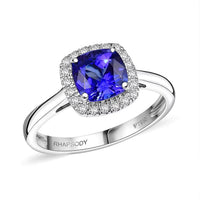 Certified & Appraised Rhapsody AAAA Tanzanite and E-F VS Diamond 3.21 ctw Halo Ring in 950 Platinum (Size 10.0) 5.10 Grams (Del. in 10-15 Days)
