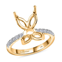 Luxuriant Lab Grown Diamond E-F VS 0.20 ctw Ring in 14K Yellow Gold (Size 5.0)