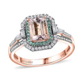 Steven’s Pick Certified & Appraised Luxoro 14K Rose Gold AAA Pink Morganite, Paraiba Tourmaline and Diamond (G-H, I2) Ring (Size 6.0) (Del. in 10-12 Days) 2.26 ctw - Sticky add to cart bar
