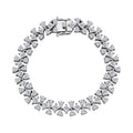 Moissanite 13.10 ctw Bracelet in Rhodium Over Sterling Silver (6.50 In) - Sticky add to cart bar