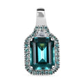 Rhapsody AAAA Lagoon Tourmaline, AAAA Paraiba Tourmaline and E-F VS2 Diamond 5.00 ctw Pendant in 950 Platinum - Sticky add to cart bar