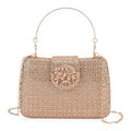 Green Gorgeous Crystal Clutch Bag (7.5"x5.12") with Shoulder Chain Strap - Sticky add to cart bar