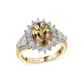 Luxoro 10K Yellow Gold AAA Yellow Zircon and    Luxuriant Lab Grown Diamond 5.25 ctw Ring (Size 10.0) - Sticky add to cart bar