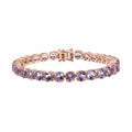 D'Joy Rose De France Amethyst Bracelet in 18K Vermeil RG Over Sterling Silver (7.50 In) 23.80 ctw - Sticky add to cart bar