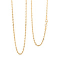 1.9mm Shinny Rope Chain Necklace in 10K Yellow Gold 1.85 Grams 22 Inches - Sticky add to cart bar