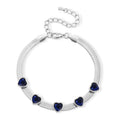 Blue Austrian Crystal Bracelet in Stainless Steel (7.50-9.0In) - Sticky add to cart bar