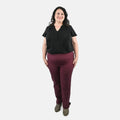 Isaac Mizrahi Dark Cherry Regular 24/7 Stretch Full Length Pant - Size 18 - Sticky add to cart bar