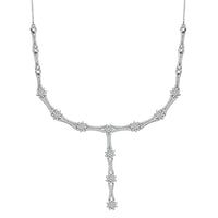 Diamond 2.40 ctw Necklace in Rhodium Over Sterling Silver 18 Inches
